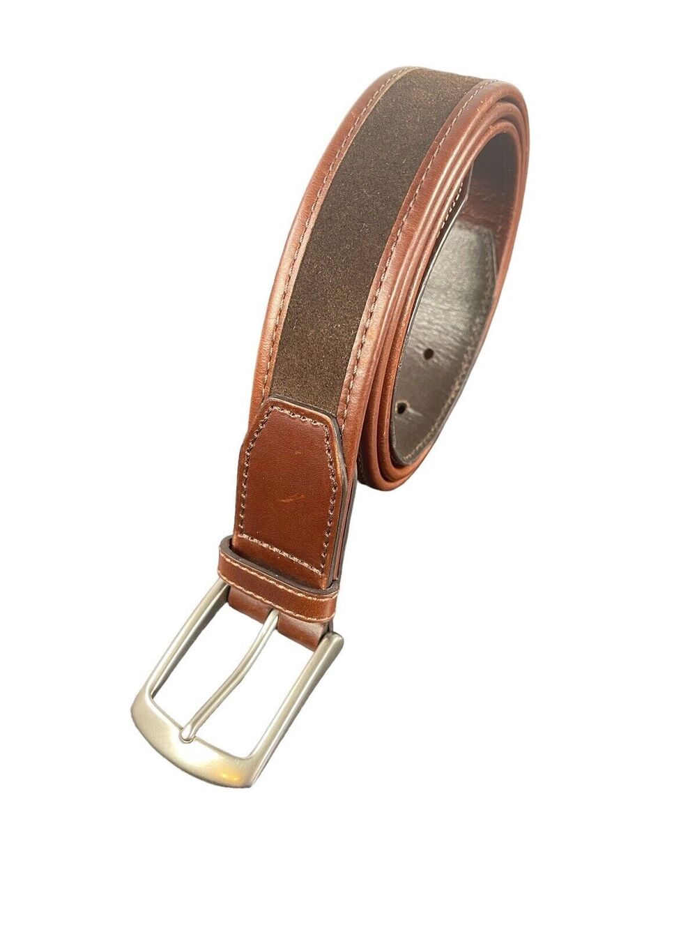 Trafalgar Leather Belt Size 42 WOODBURY Mens Brown Handmade Classic USA 1.25"